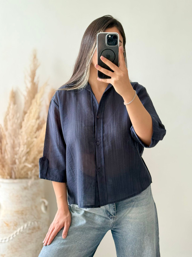 شومیز باکسی شیشه ای